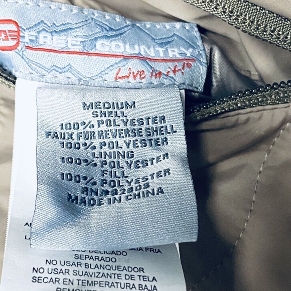 Free Country Woman's Reversable Quilted & Fleece Vest Brown Size Medium - Picture 3 of 5